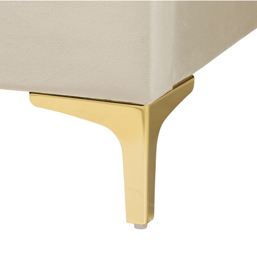 Posteľ s roštom, 160x200, béžová Velvet látka, ISADORA