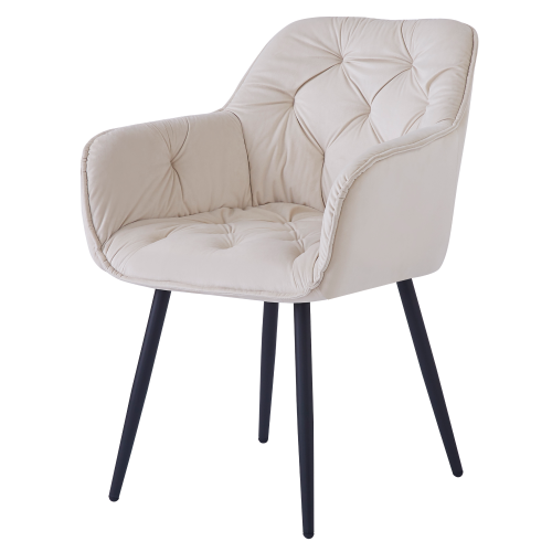 Dizajnové kreslo, béžová Velvet látka, FEDRIS NEW