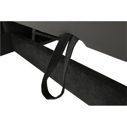 Sedacia súprava s úložným priestorom, sivá, látka, ľavá, BUTON R