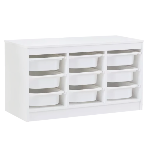 Organizér s úložnými boxami, biela, TRIMAL