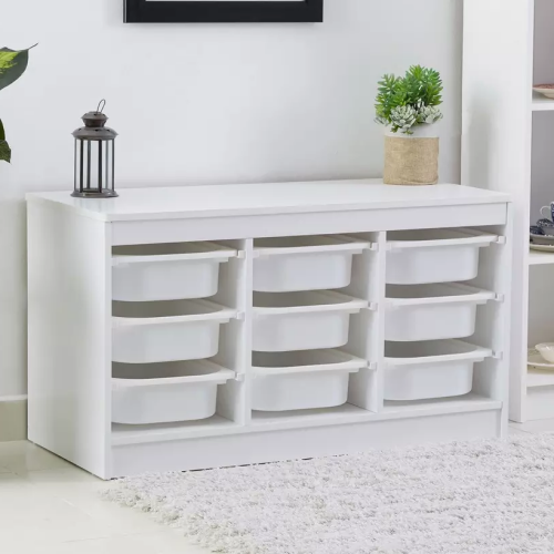 Organizér s úložnými boxami, biela, TRIMAL