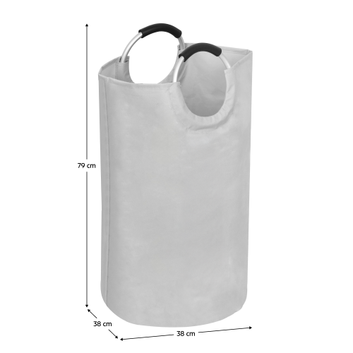 Látkový kôš na bielizeň, sivá, DARILO