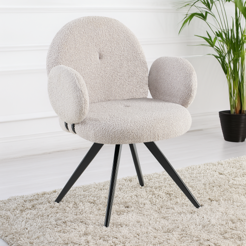 Otočná stolička, svetlosivá/čierna, VASALA