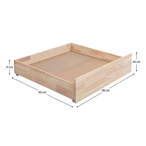 Úložný priestor pod posteľ, smrek, BENY