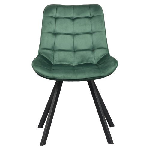 Jedálenská stolička, tmavozelená Velvet látka/čierna, SAMIRA