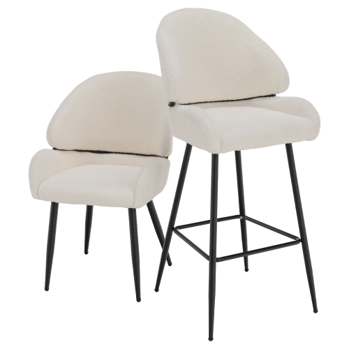 Jedálenská stolička, biela/čierna, SANAKO TYP 1