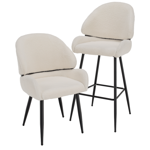 Jedálenská stolička, biela/čierna, SANAKO TYP 1