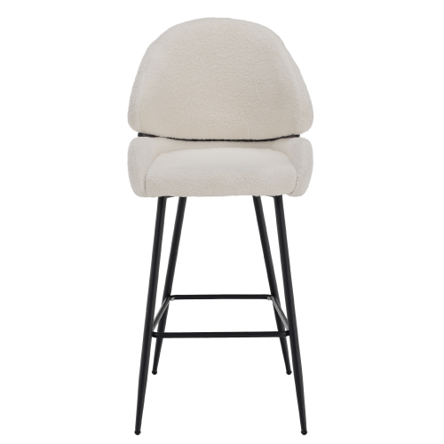 Barová stolička, biela/čierna, SANAKO TYP 2