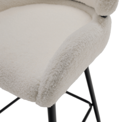 Barová stolička, biela/čierna, SANAKO TYP 2