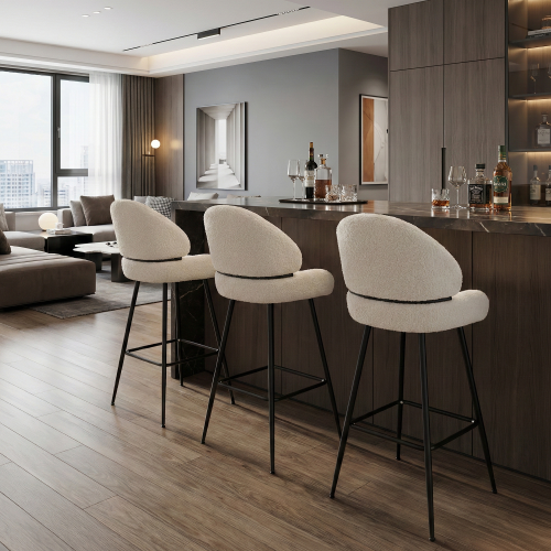 Barová stolička, biela/čierna, SANAKO TYP 2