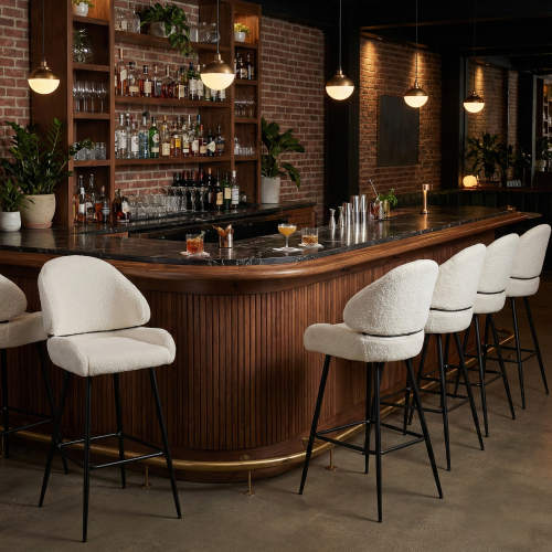 Barová stolička, biela/čierna, SANAKO TYP 2