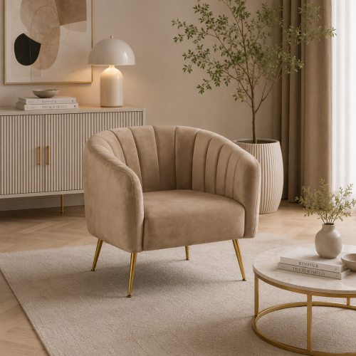 Dizajnové kreslo, hnedá Velvet látka/gold chróm-zlatý, BAGY Dizajnové kreslo, hnedá Velvet látka/gold chróm-zlatý, BAGY