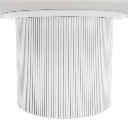 Konferenčný stolík, biely mramor/MDF, priemer 80 cm, MAHIR TYP 1