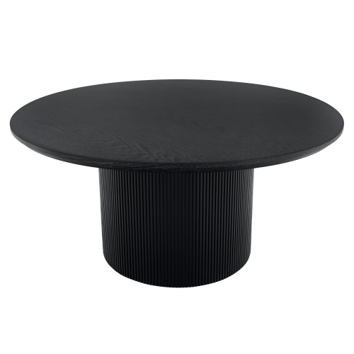 Konferenčný stolík, čierna, priemer 80 cm, MAHIR TYP 2