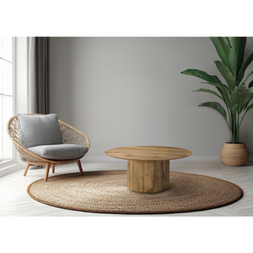 Konferenčný stolík, dub, priemer 80 cm, MAHIR TYP 2