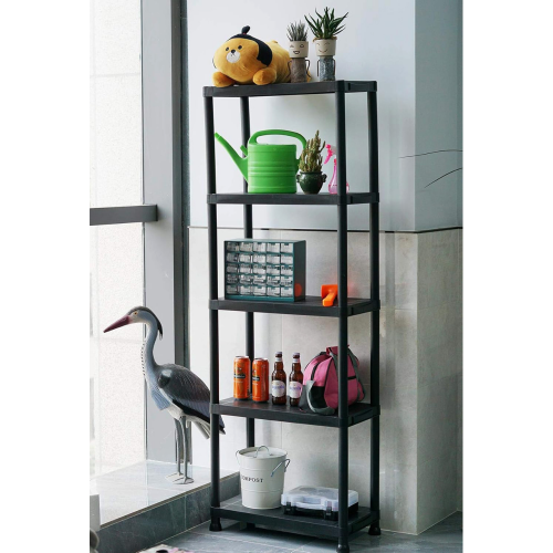 Regál, čierna, ROMEN