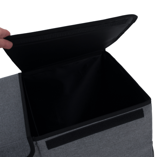 Skladací úložný box, sivá/čierna, DETER Skladací úložný box, sivá/čierna, DETER