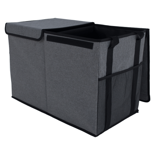 Skladací úložný box, sivá/čierna, DETER Skladací úložný box, sivá/čierna, DETER