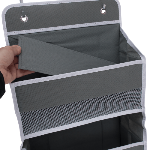 Závesný organizér na dvere, sivá, MADON