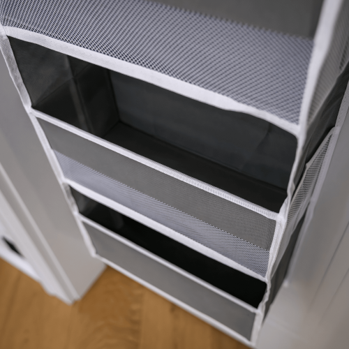 Závesný organizér na dvere, sivá, MADON