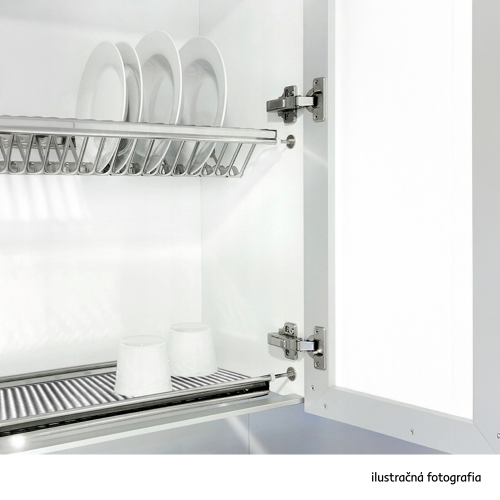 Odkvapkávač na riad do hornej skrinky, nehrdzavejúca oceľ, KAPIO TYP 3