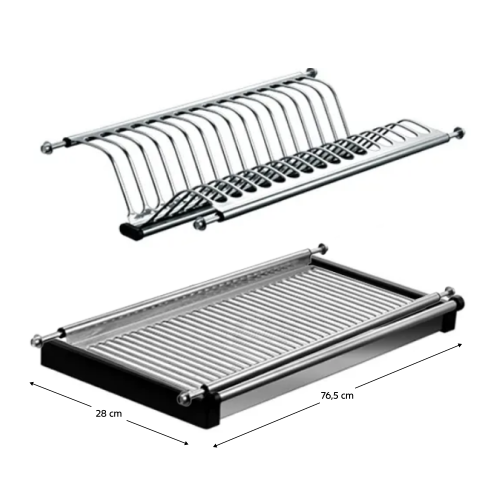 Odkvapkávač na riad do hornej skrinky, nehrdzavejúca oceľ, KAPIO TYP 3