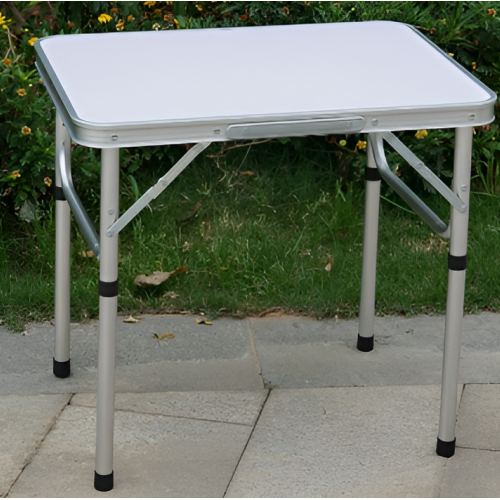 Skladací kempingový stôl, 60 cm, hliník/MDF, KEPI TYP 2