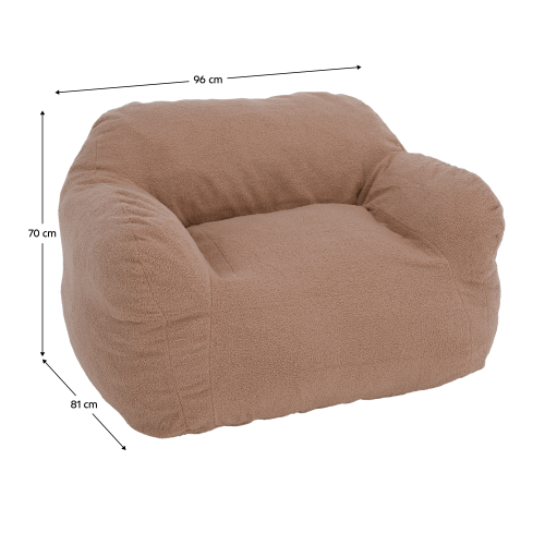 Sedací vak, svetlohnedá, FUFY