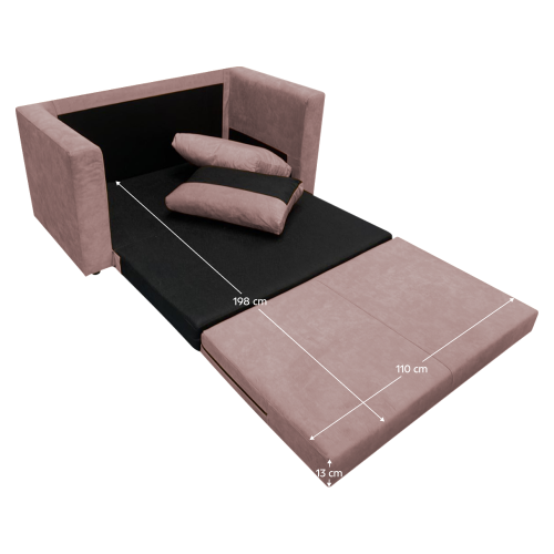 Rozkladacia pohovka, ružová, BEJA