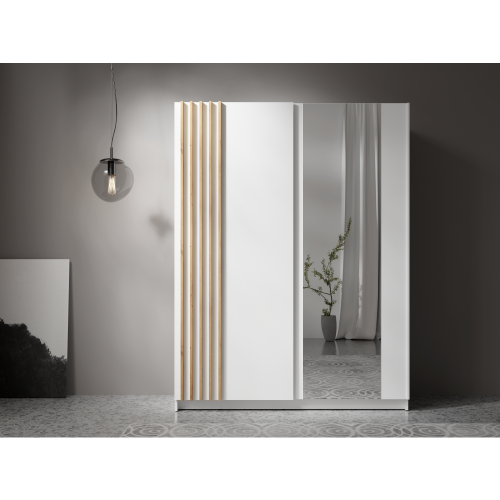 Skriňa, 2D-150, biela/dub artisan, BAJADERO TYP 1