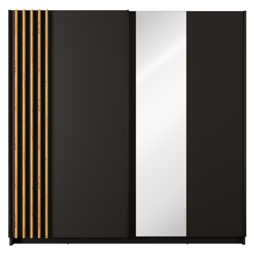 Skriňa, 2D-200, čierna/dub artisan, BAJADERO TYP 2