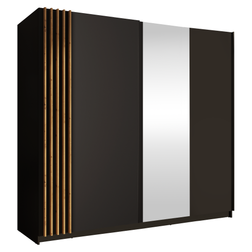 Skriňa, 2D-200, čierna/dub artisan, BAJADERO TYP 2