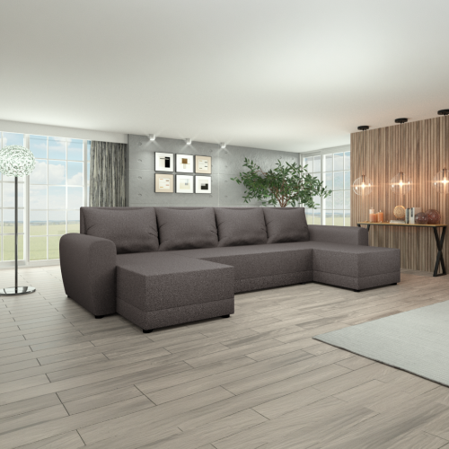 Univerzálna sedacia súprava, sivobéžová Taupe, DAKAR NEW U