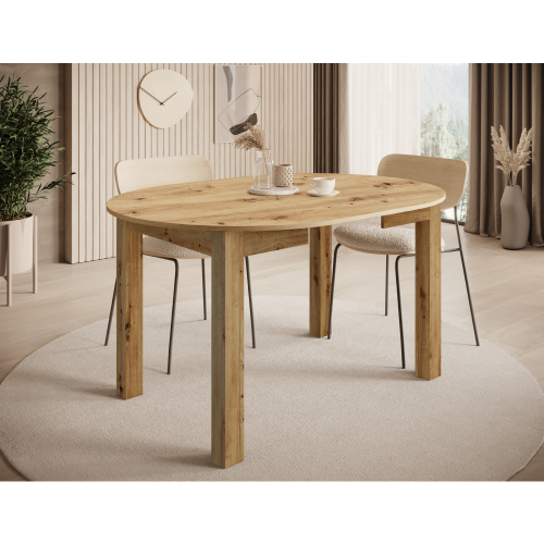 Jedálenský rozkladací stôl, dub artisan, 103-142x76 cm, HARRY