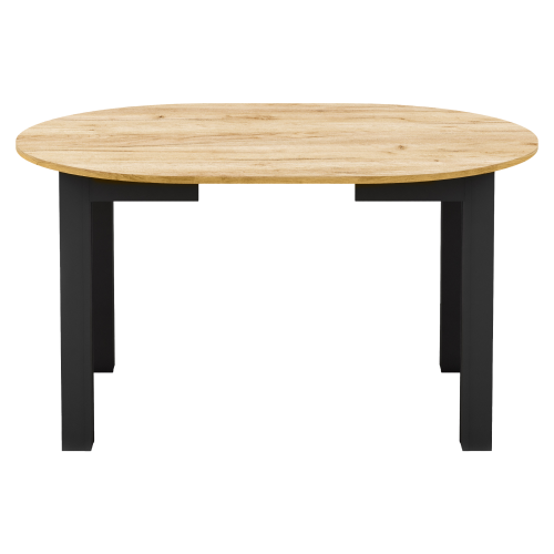 Jedálenský rozkladací stôl, dub craft zlatý/čierna, 103-142x76 cm, HARRY