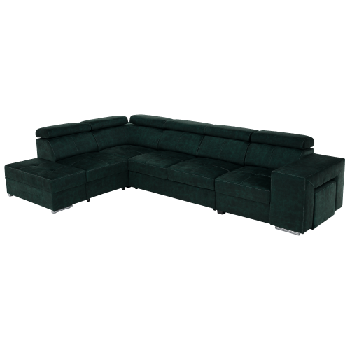 Sedacia súprava, smaragdová, ľavá, MALAGA BIG