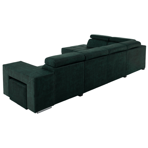 Sedacia súprava, smaragdová, ľavá, MALAGA BIG