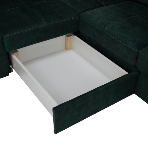 Sedacia súprava, smaragdová, ľavá, MALAGA BIG