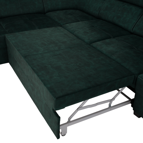 Sedacia súprava, smaragdová, ľavá, MALAGA BIG