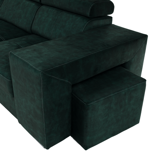 Sedacia súprava, smaragdová, ľavá, MALAGA BIG