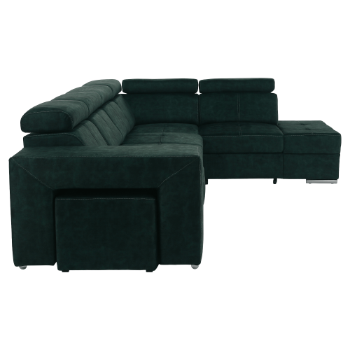 Sedacia súprava, smaragdová, pravá, MALAGA BIG