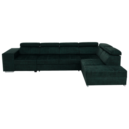 Sedacia súprava, smaragdová, pravá, MALAGA BIG