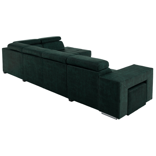 Sedacia súprava, smaragdová, pravá, MALAGA BIG