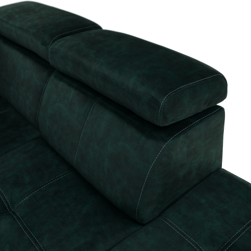 Sedacia súprava, smaragdová, pravá, MALAGA BIG