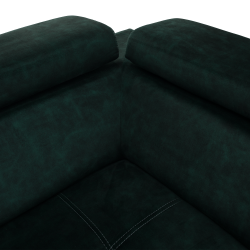 Sedacia súprava, smaragdová, pravá, MALAGA BIG