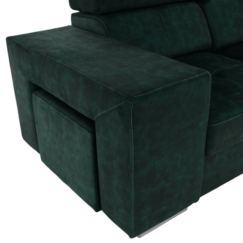 Sedacia súprava, smaragdová, pravá, MALAGA BIG