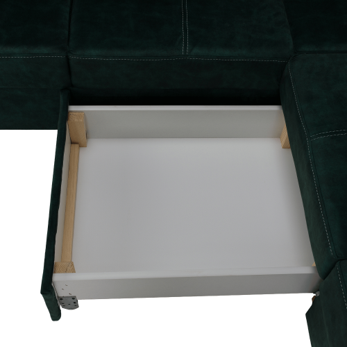 Sedacia súprava, smaragdová, pravá, MALAGA BIG