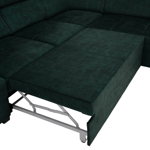 Sedacia súprava, smaragdová, pravá, MALAGA BIG