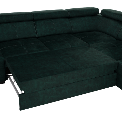 Sedacia súprava, smaragdová, pravá, MALAGA BIG