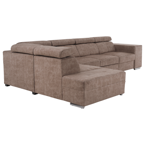 Sedacia súprava, béžová, ľavá, MALAGA BIG